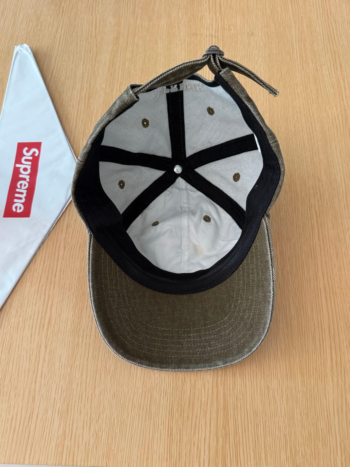 슈프림 피그먼트 코티드 캡 (올리브) 상품이미지3