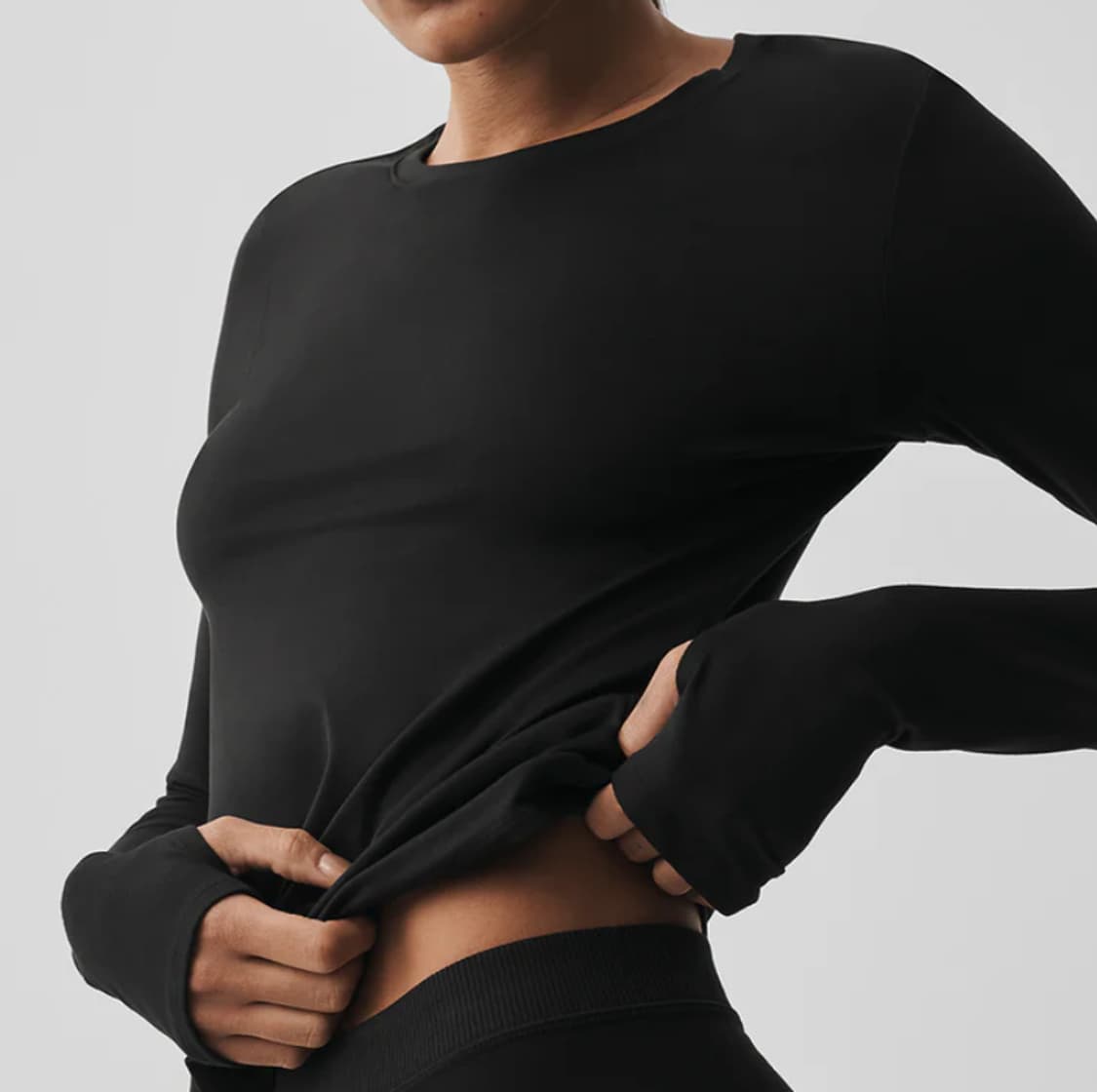 (새상품) 알로요가 알로소프트 피트니스 긴팔 블랙 S 상품이미지4