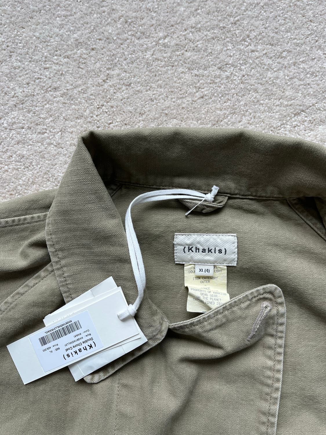 카키스 헤링본 더블 블레스티드 자켓 (105) 상품이미지8