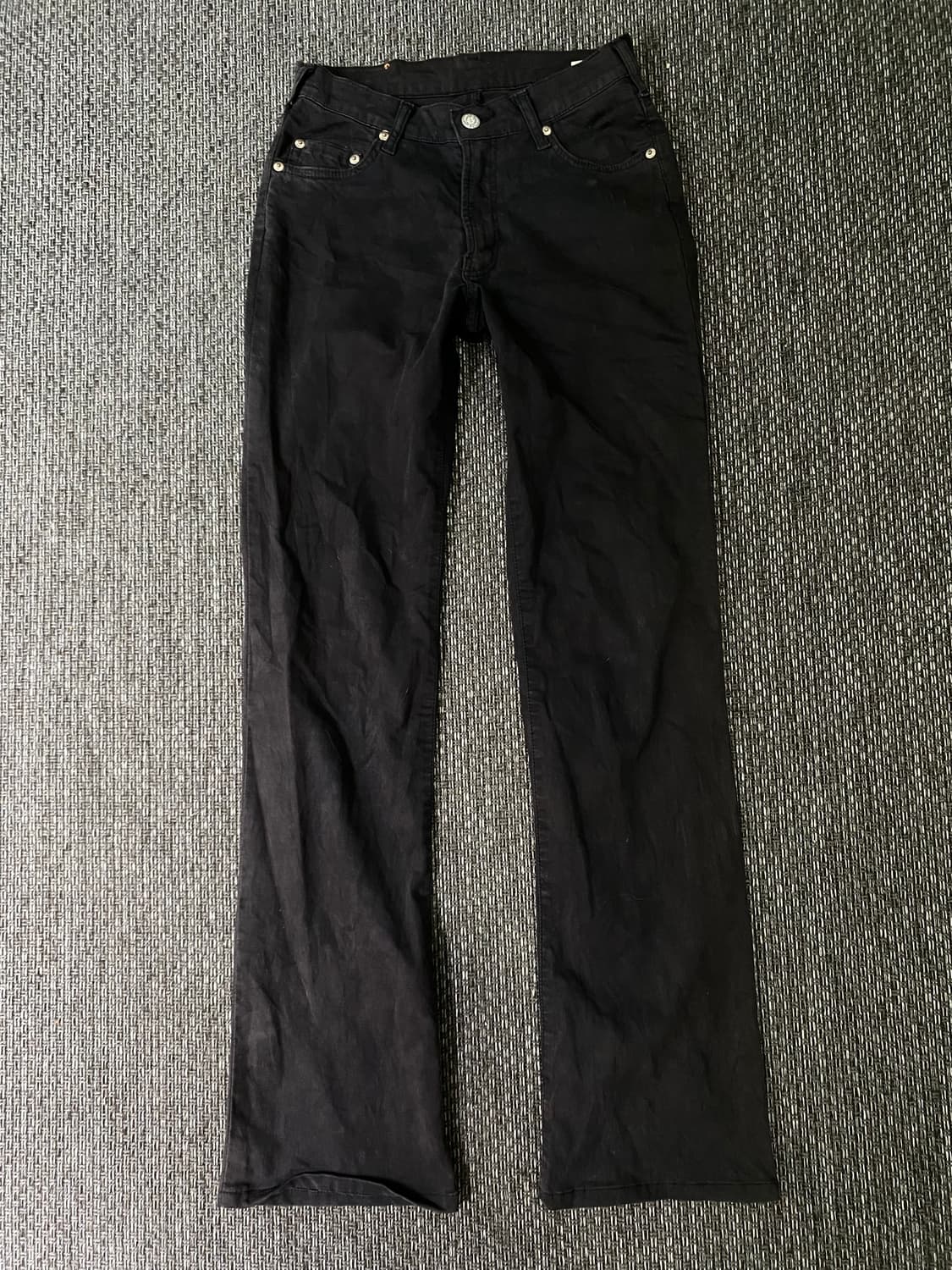 Slim Fit Semi Boots Cut Black Pants 상품이미지7