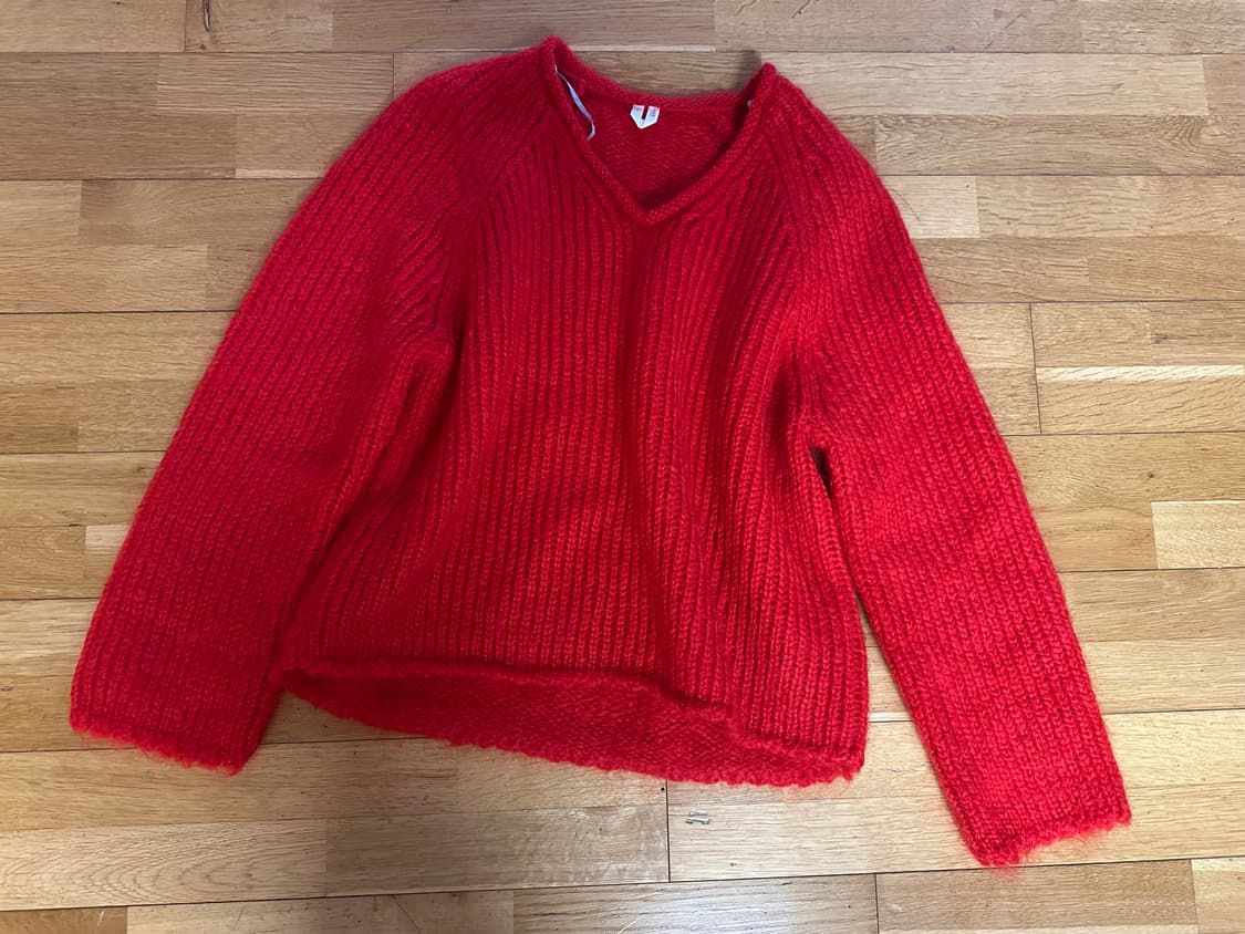 Arket 아르켓 모헤어 레드 니트 상품이미지3