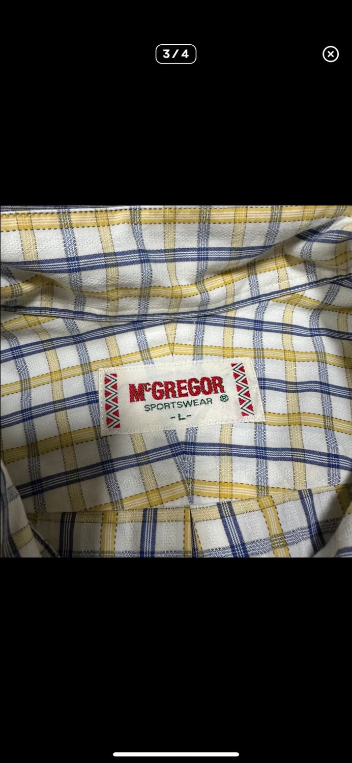 (바배) MGEGOR 옐로우 체크 셔츠 상품이미지3