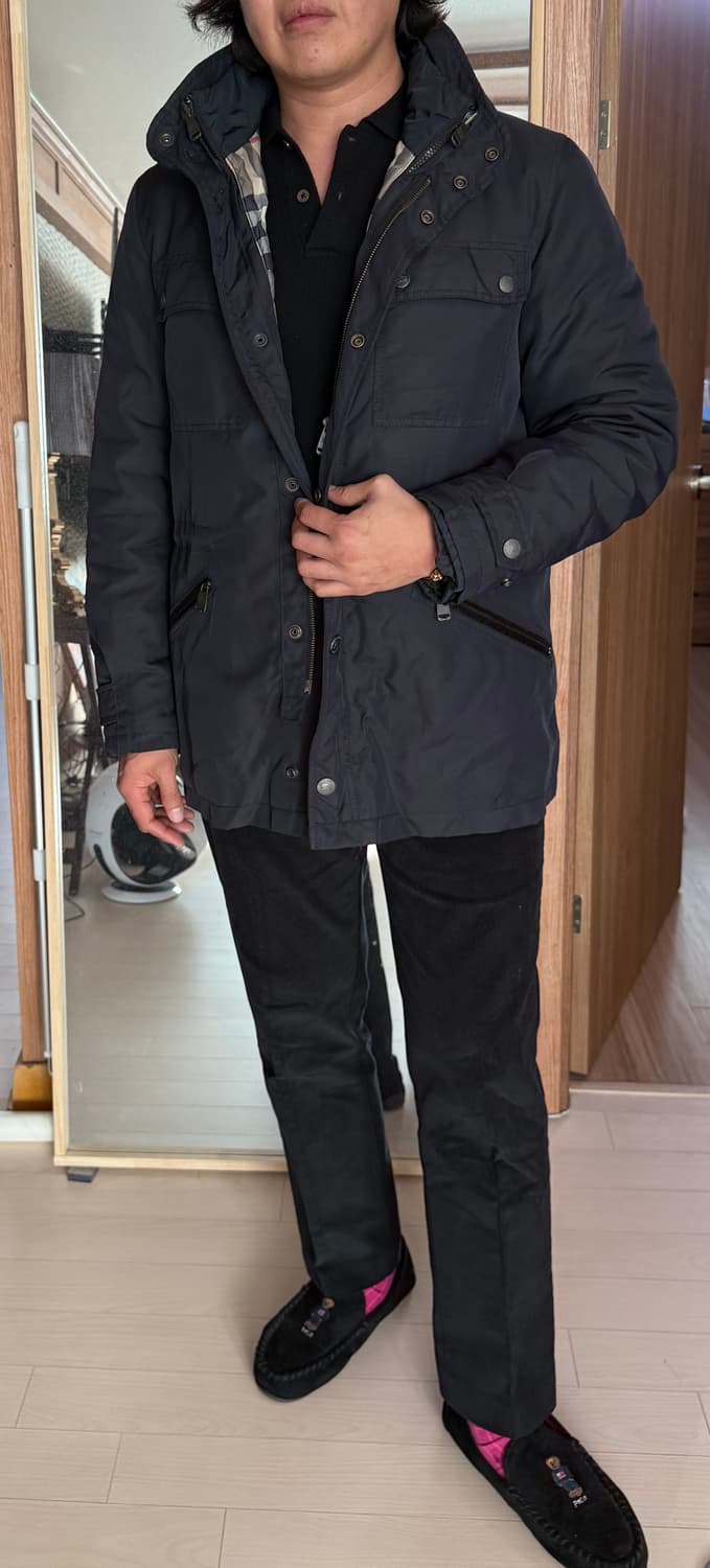 버버리 2 in 1 (필드자켓+오리털패딩), M 100-105 네이비 상품이미지1