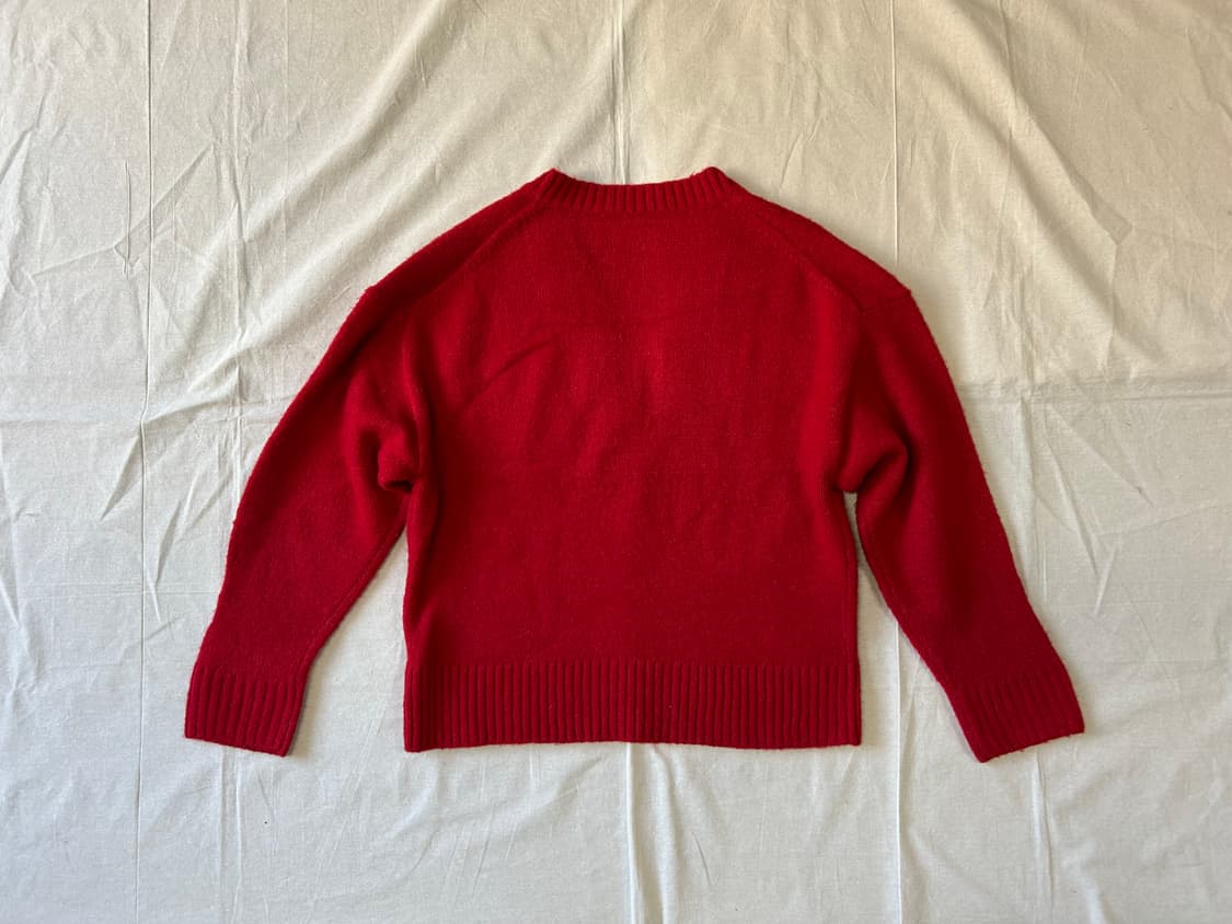 J-Crew 제이크루 V-neck 레드 울 스웨터 상품이미지5