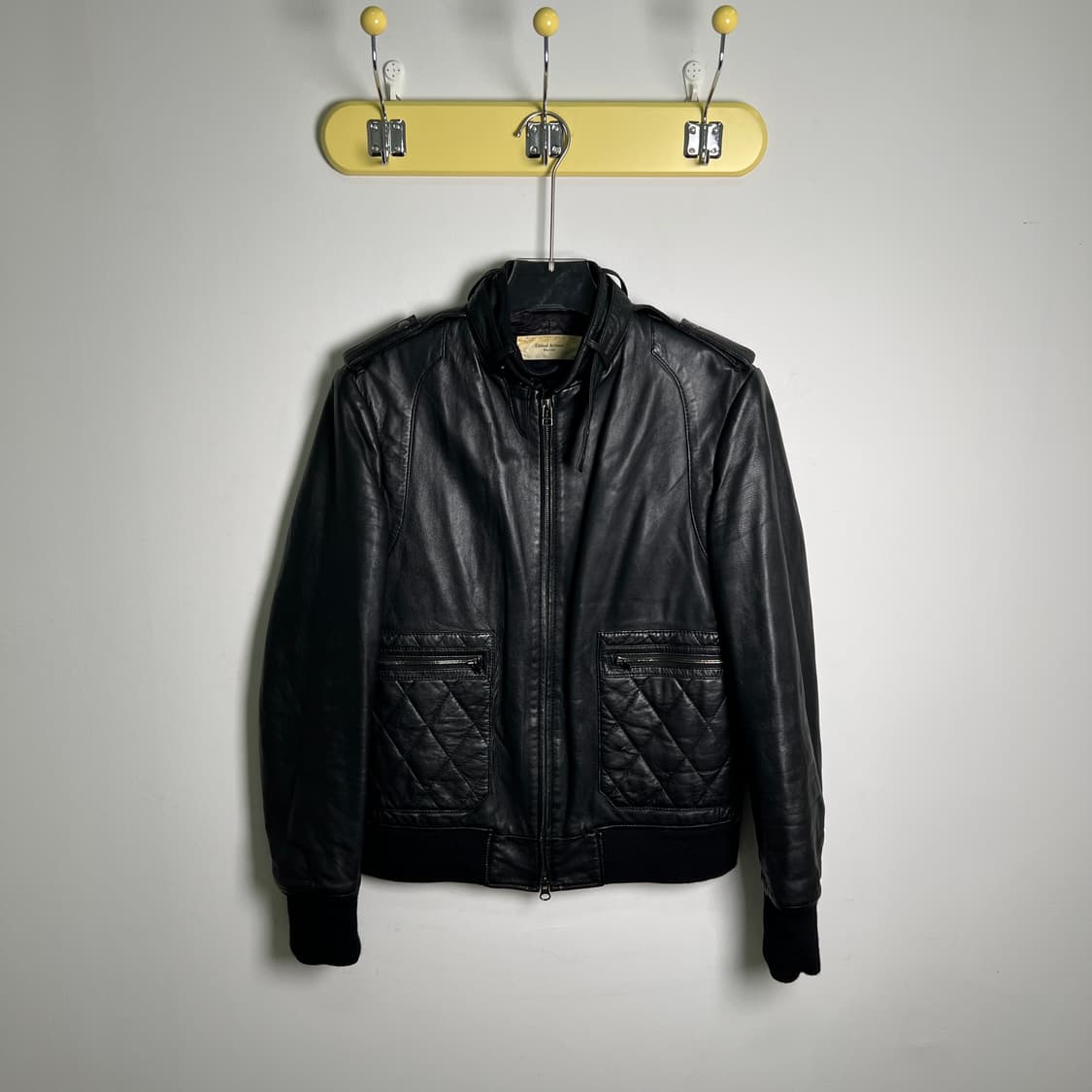 유나이티드 애로우즈 블랙 누빔 양가죽 블루종 자켓  상품이미지1