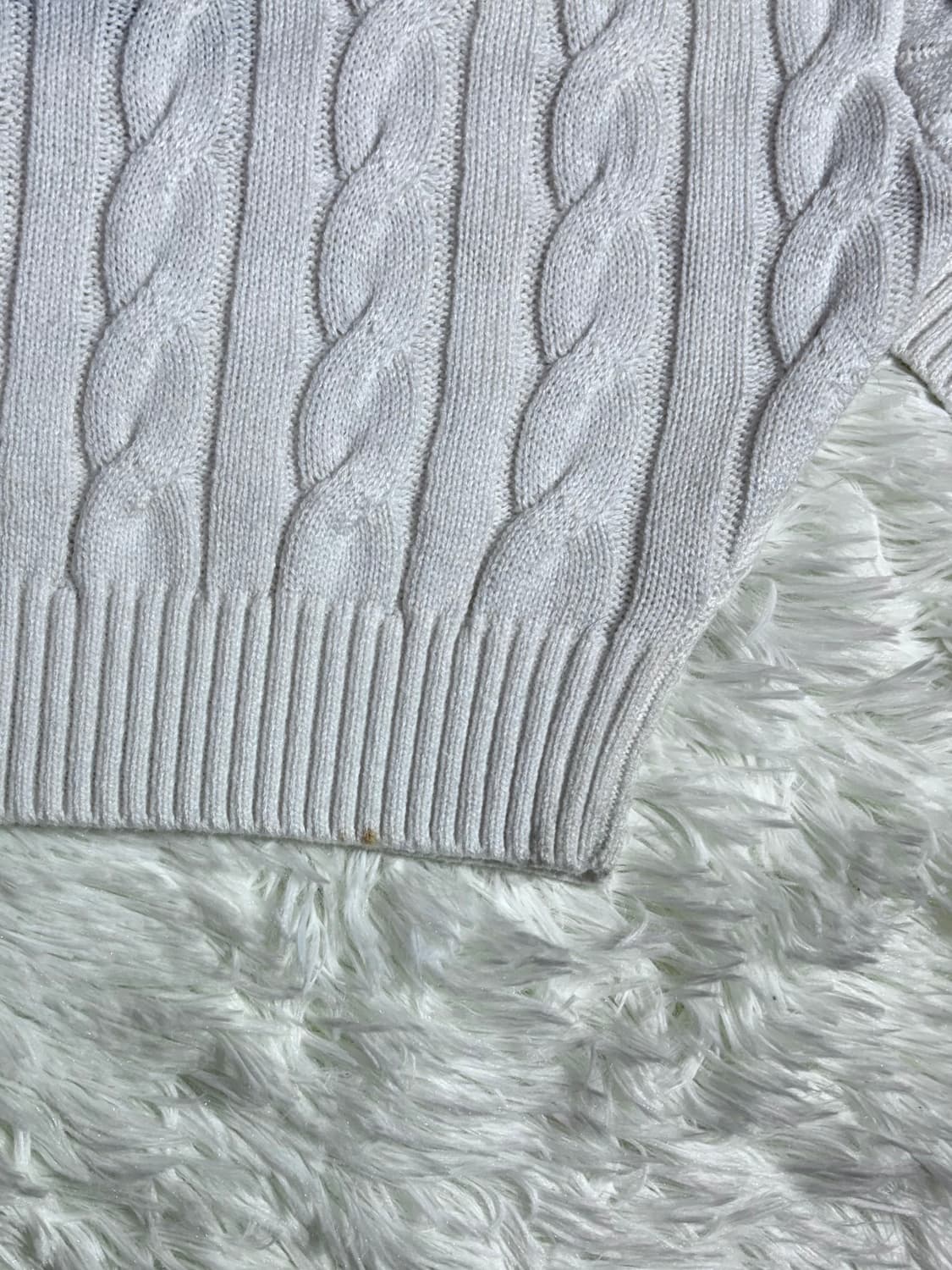 타미힐피거 화이트 꽈배기 니트 후드  상품이미지6