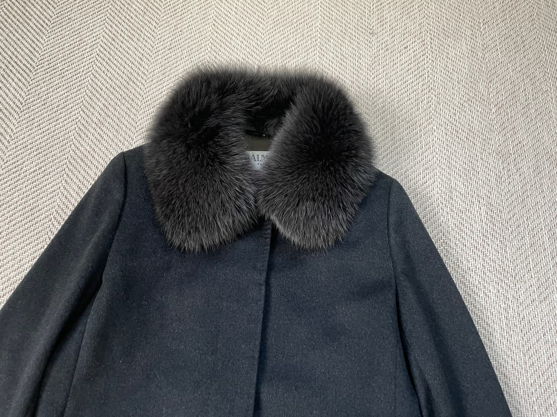 발망 폭스 퍼 칼라 캐시미어 롱 코트 J03490 상품이미지3