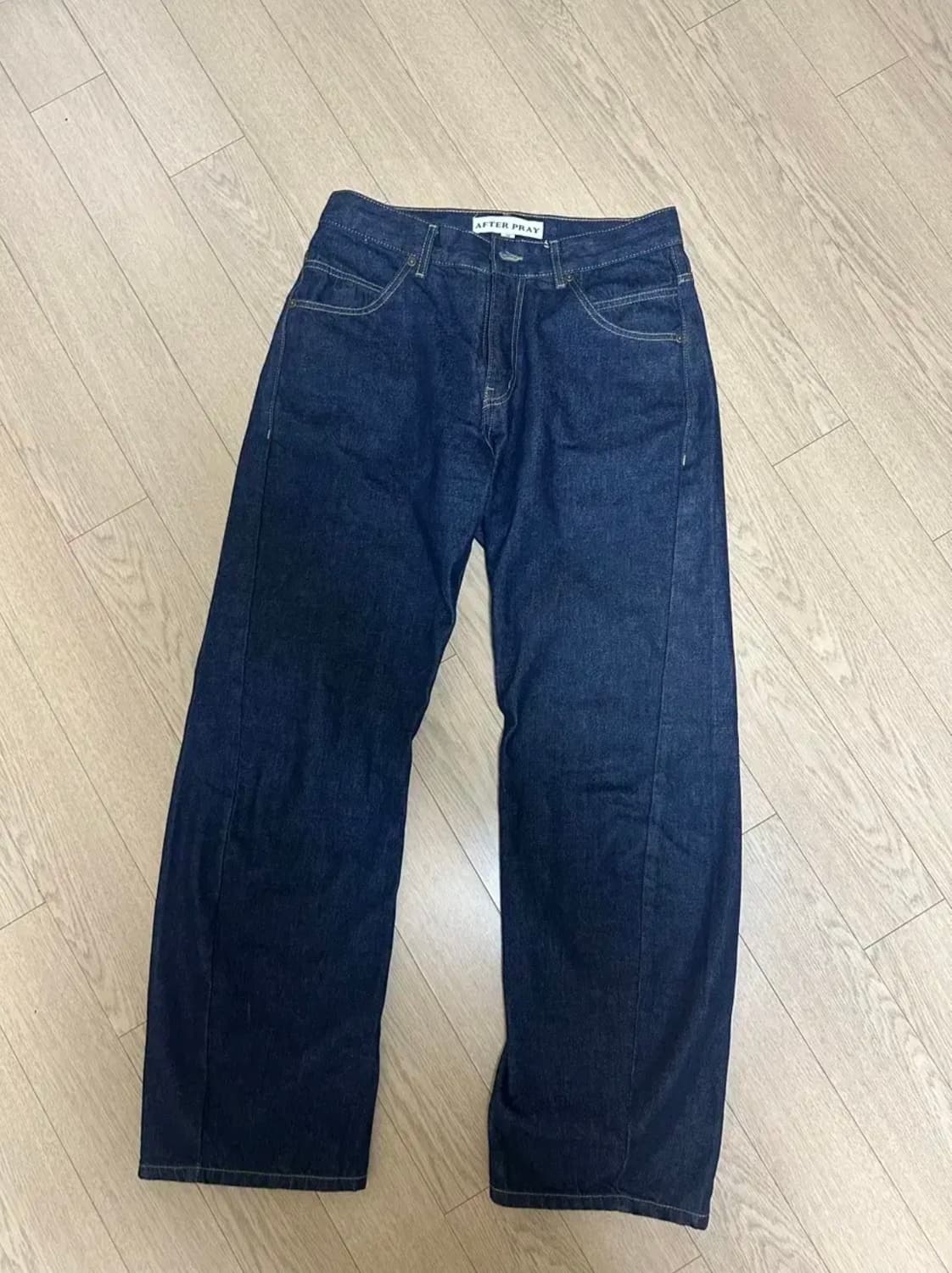 애프터프레이 트위스트 데님 진스 로우 인디고 m 상품이미지1
