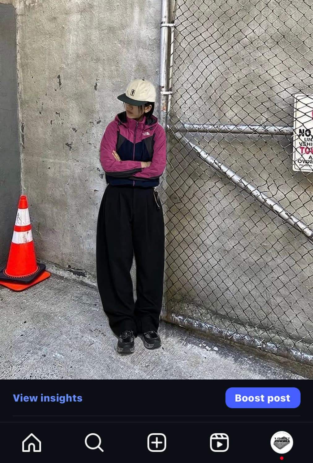 노스페이스 핑크 윈드브레이커 재킷 상품이미지1