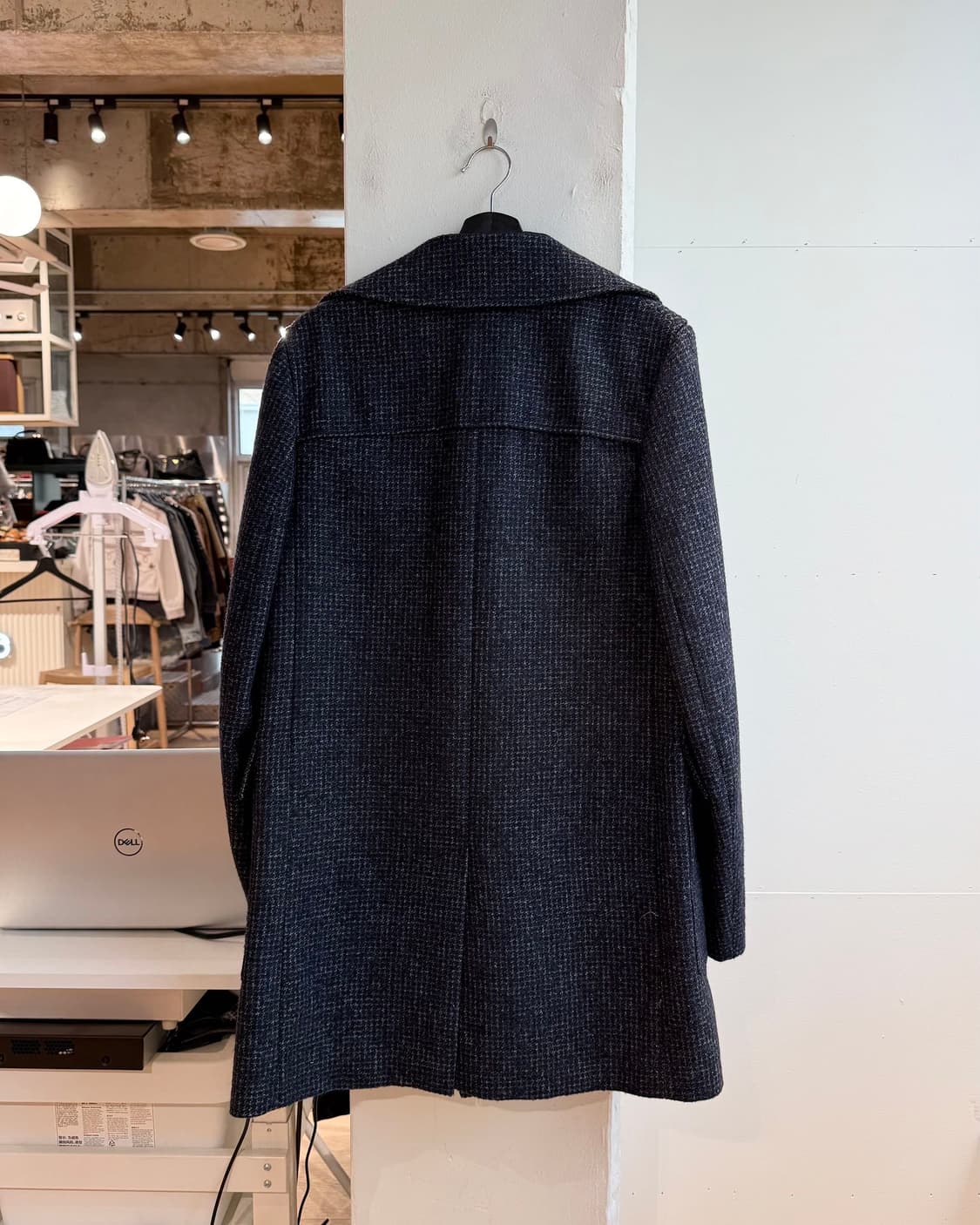 존 갈리아노 네이비 트위드 울 더플 코트  상품이미지7