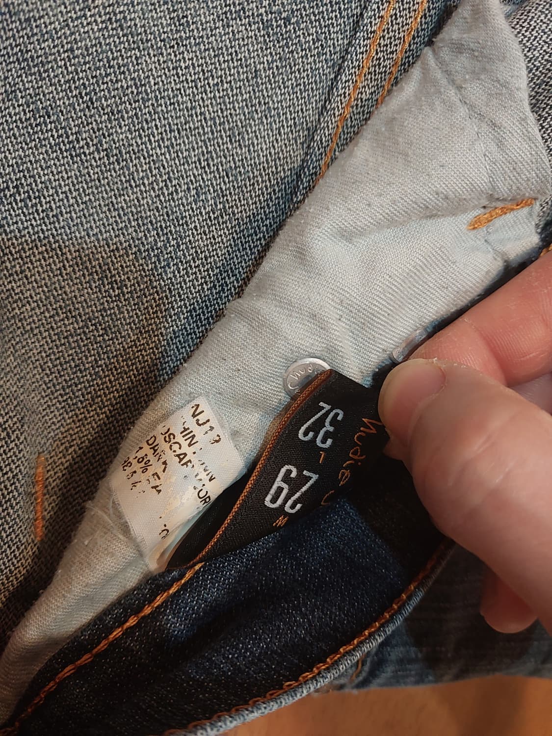 누디진 씬핀 Oscar worn dark 데님 29사이즈 상품이미지5