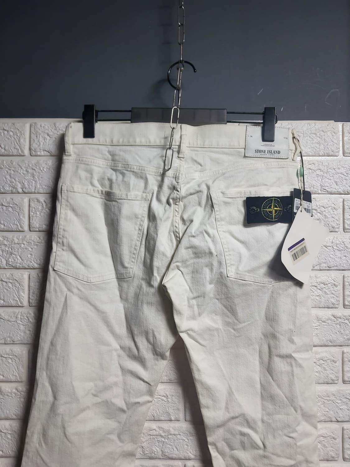 스톤아일랜드 화이트 데님 팬츠 31~32 새상품 상품이미지4