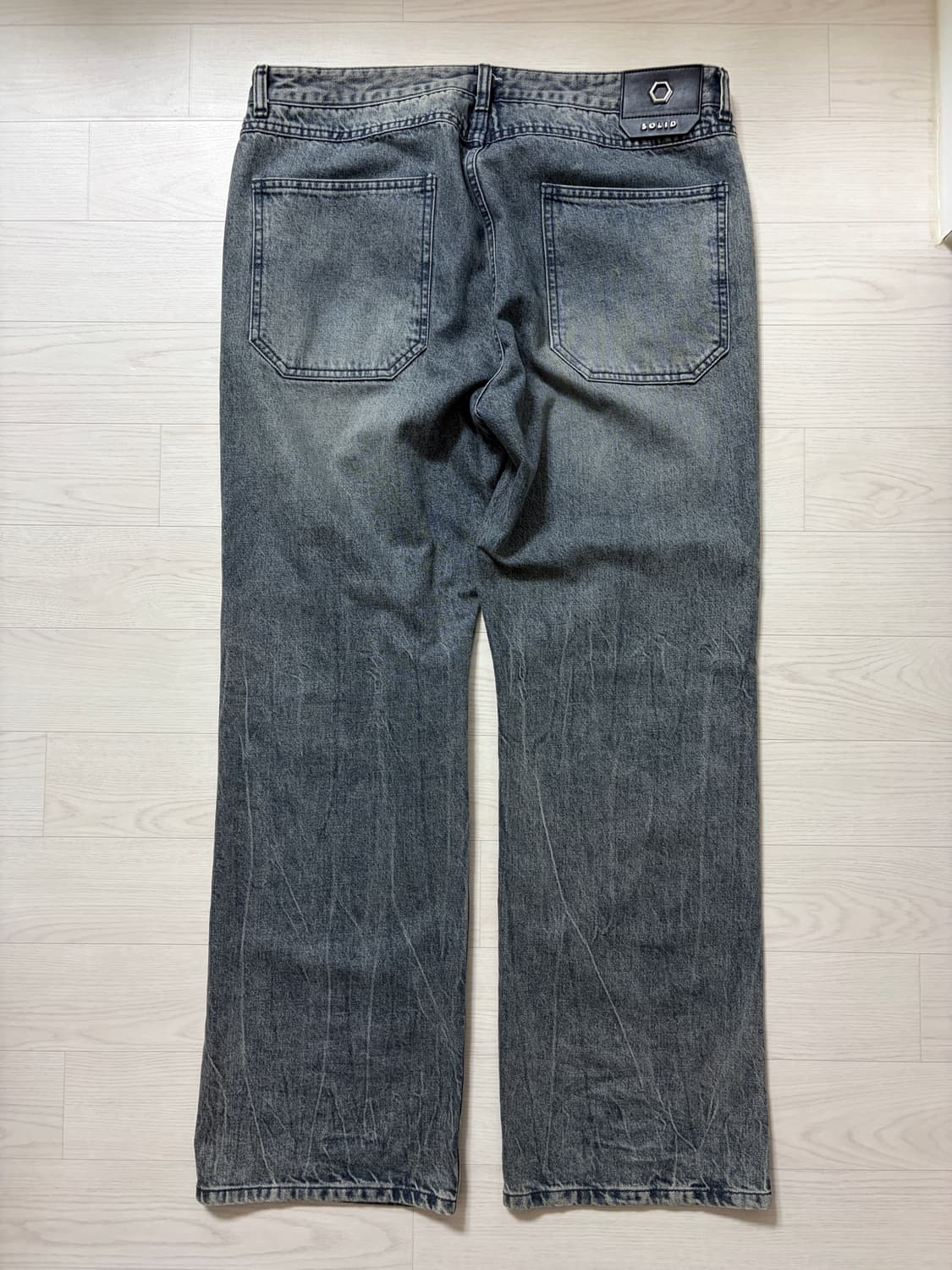 솔리드옴므 23ss 그레이 워싱 데님 코튼팬츠 52 상품이미지7