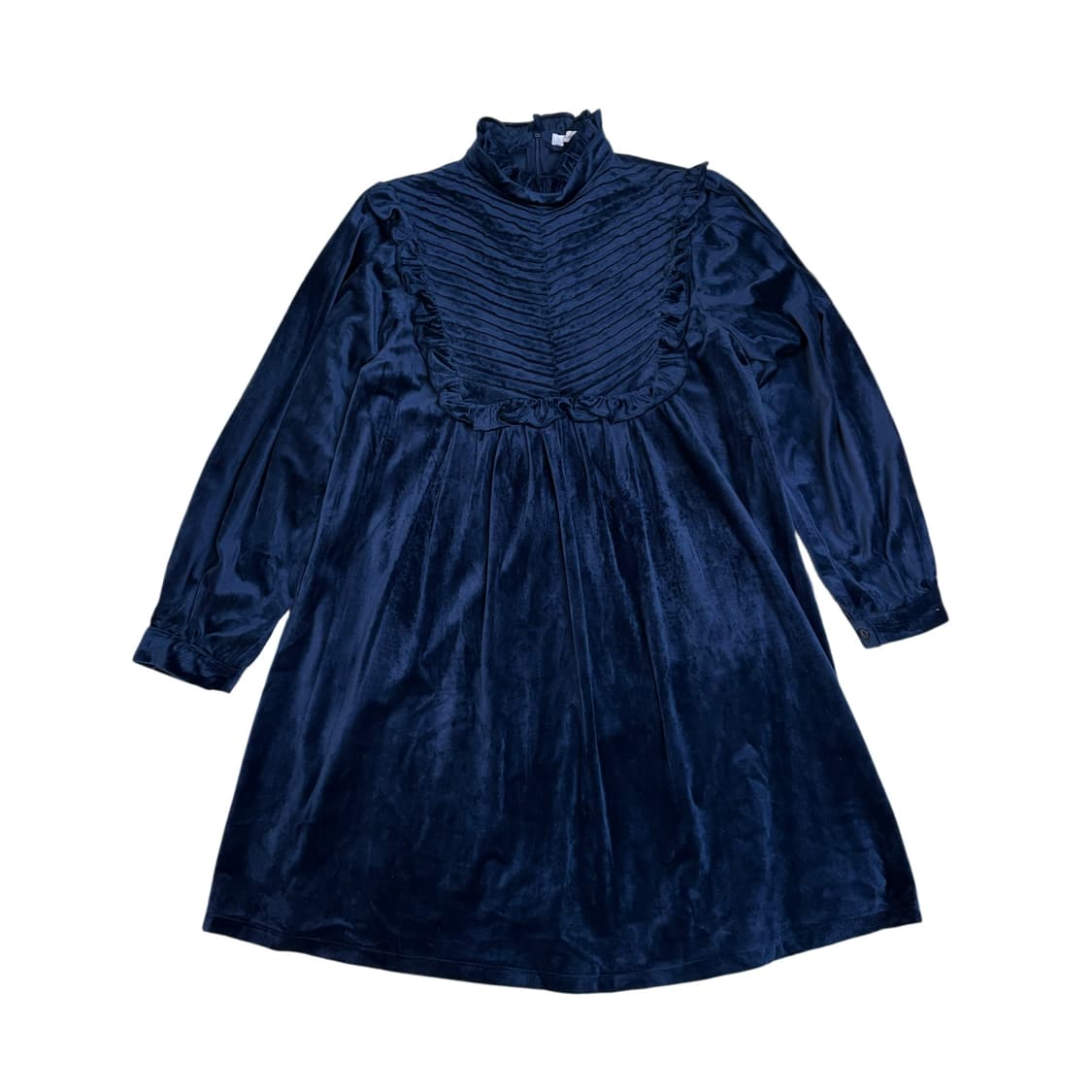 빈티지 네이비 벨벳 베이비돌 미니 원피스 상품이미지2