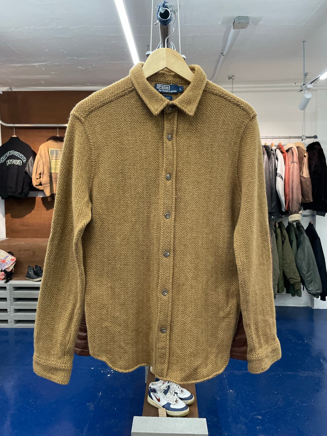 PRL 폴로 랄프로렌 헤링본 울 셔츠 상품이미지4