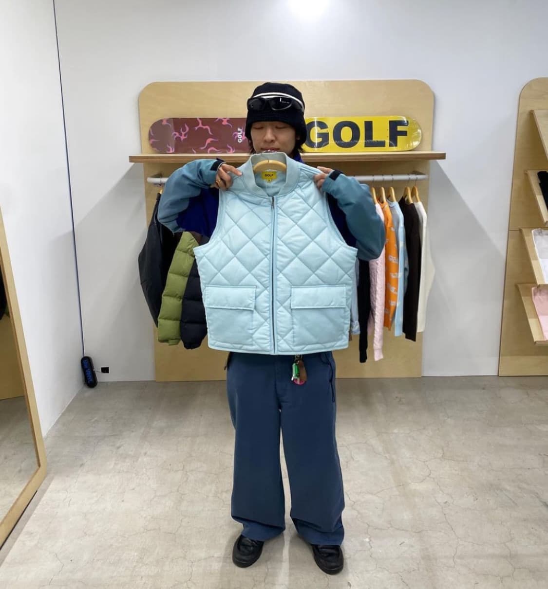 Golf wang 퀄팅 패딩 베스트 상품이미지1