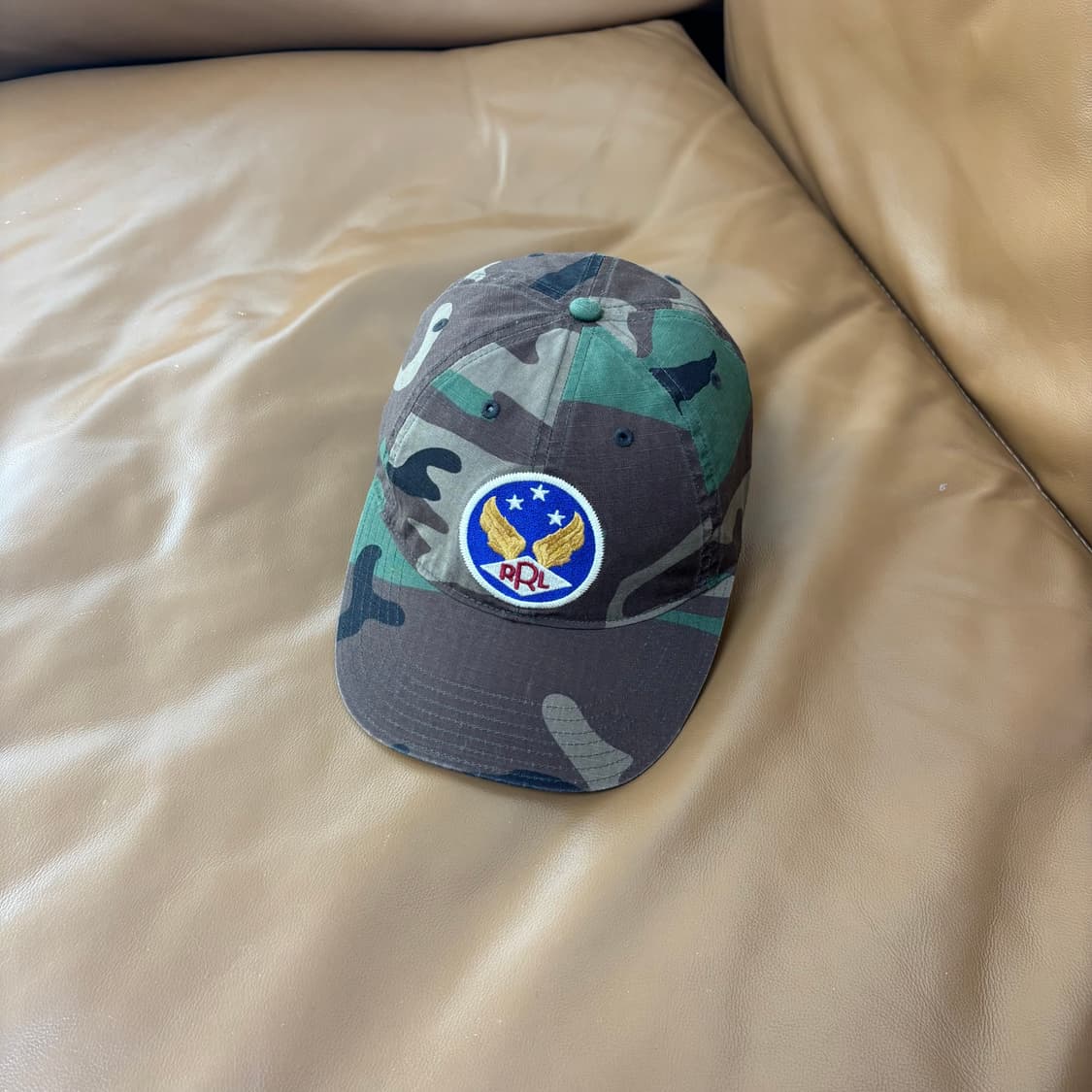 RRL 더블알엘 랄프로렌 폴로 카모 6패널 윙로고 볼캡 모자 (Camo) 상품이미지1