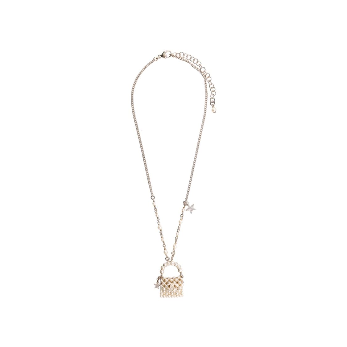 샤넬 펄 백 펜던트 네크리스 골드 메탈 상품이미지4