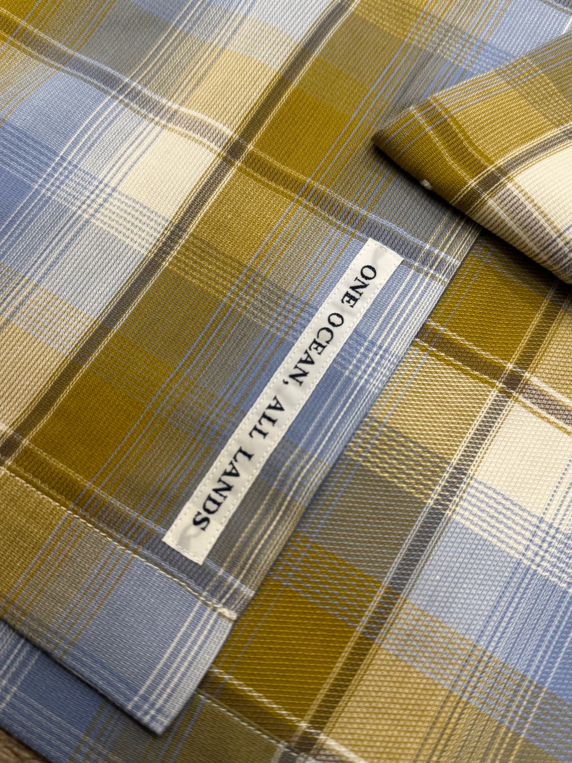 [L][105] 나나미카 오픈 카라 피케 숏슬리브 셔츠 옐로우 삭스 상품이미지4