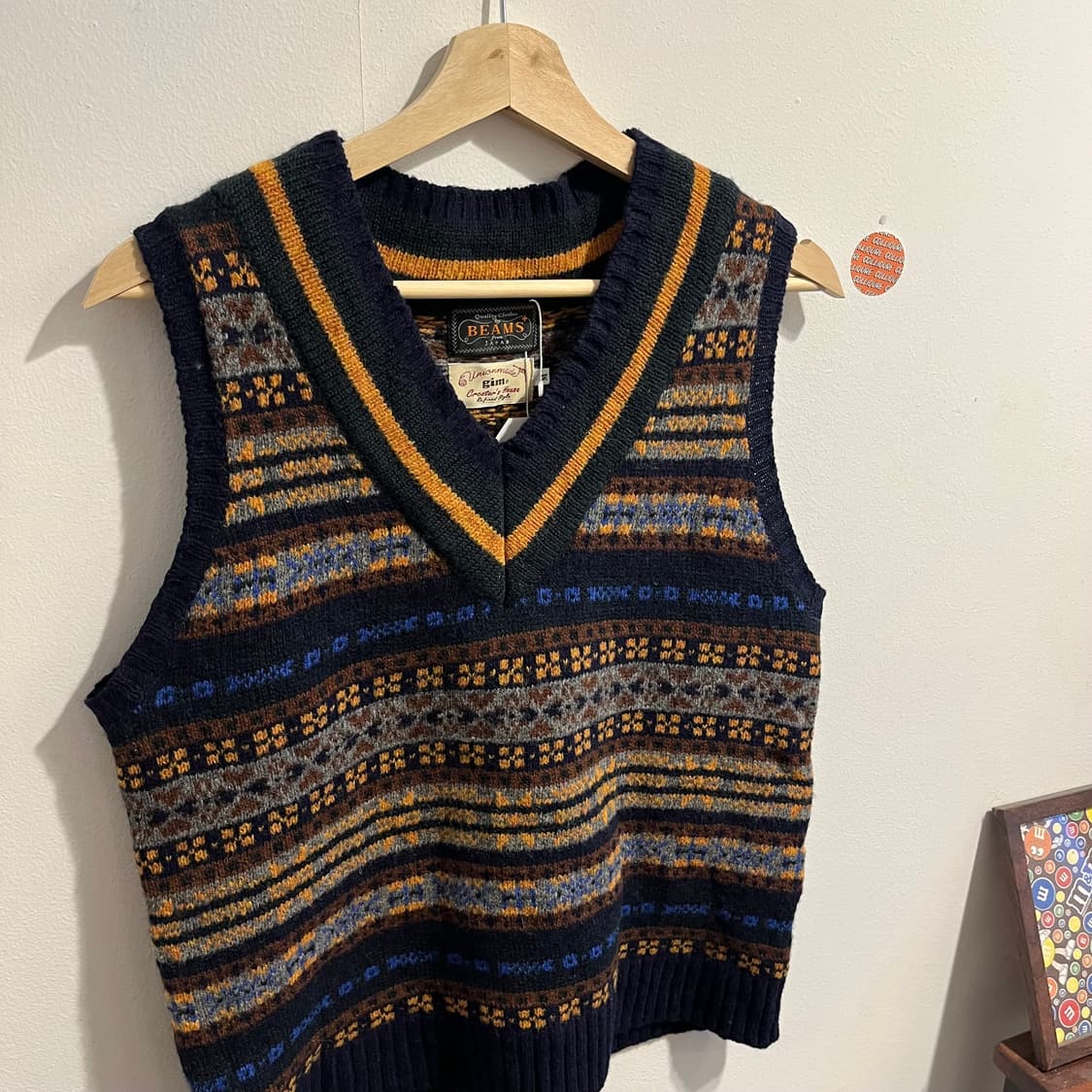 빔즈 플러스 x gim 페어아일 니트 베스트 상품이미지1