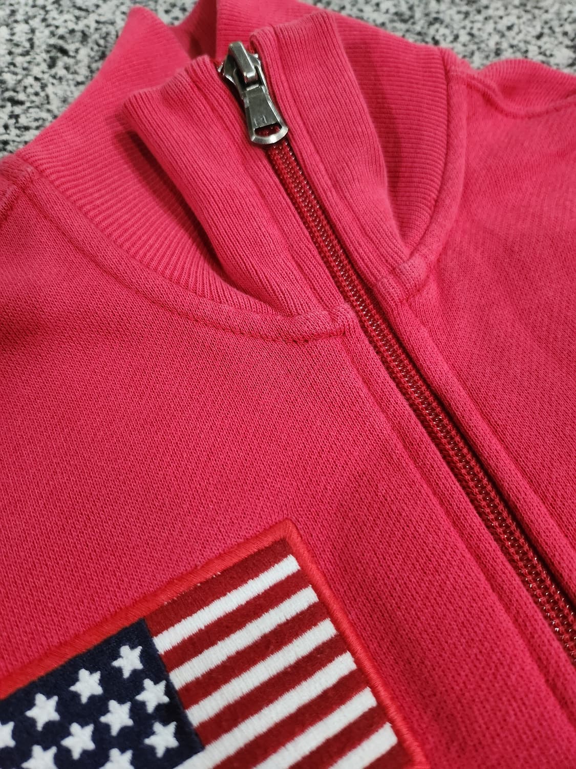 빅포니 자수와 USA 성조기 패치 집업 상품이미지8