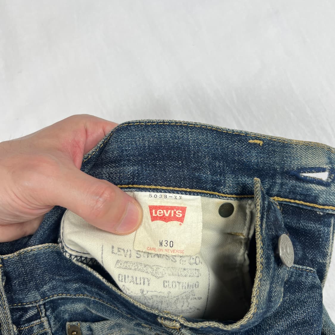 90‘s 리바이스 levis 503b 셀비지 데님팬츠 청바지 상품이미지9