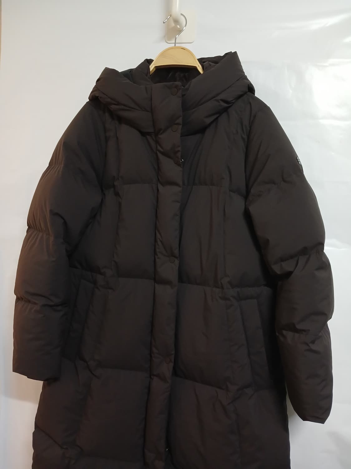 (새상품,90)코오롱스포츠 여성 구스다운 스노우문 다크브라운 상품이미지2