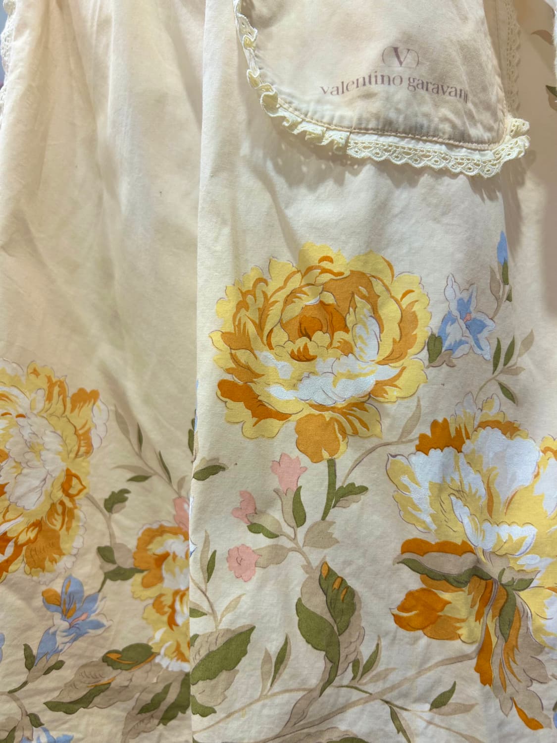 발렌티노 에이프런 원피스 연노랑 빈티지 상품이미지4