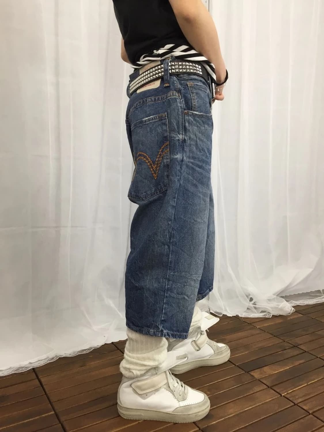 EDWIN Washed Denim Bermuda Shorts 상품이미지3