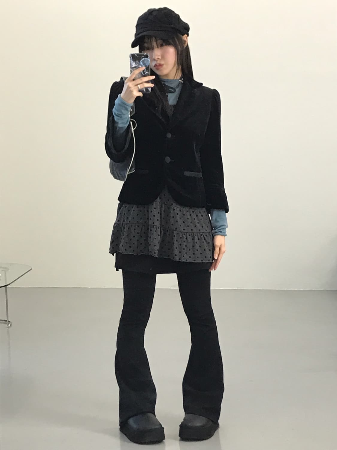 'Courreges' Black Velvet Blazers 상품이미지2