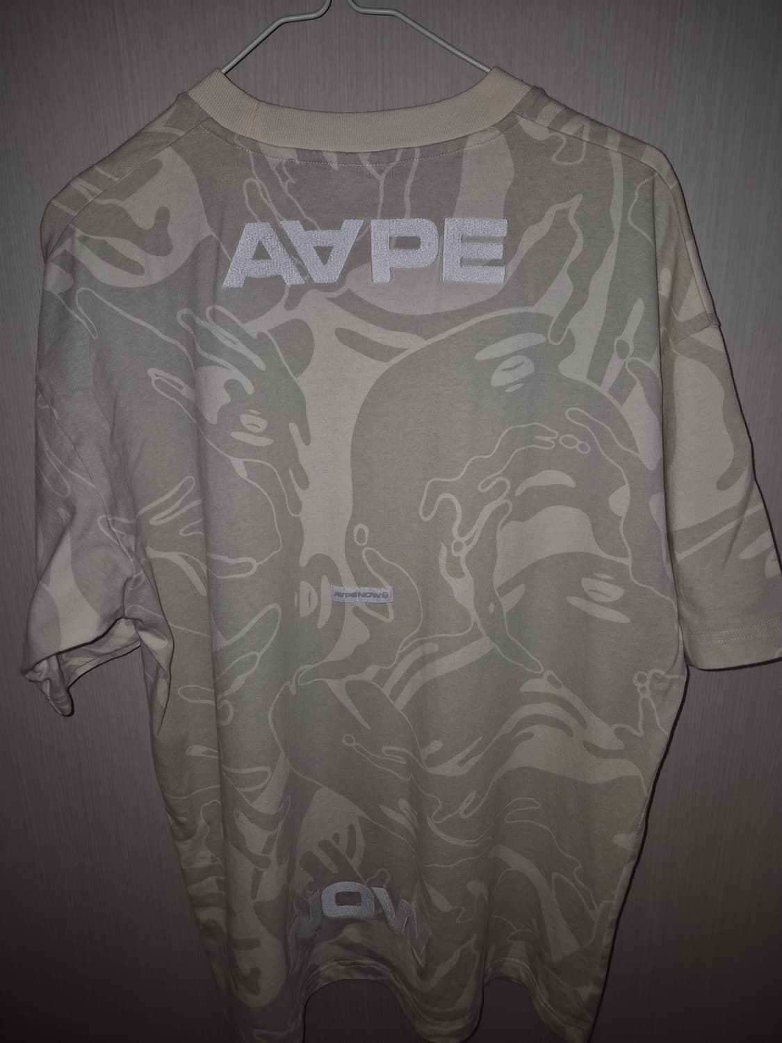 AAPE 크림 카모플라쥬 반팔티 L 상품이미지5