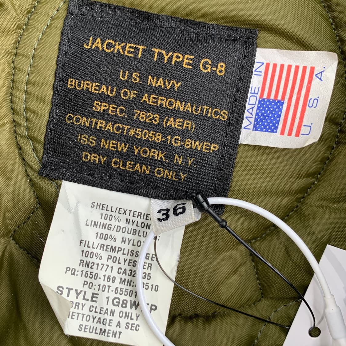 U.S. NAVY 비행대 G-8 WEP 플라이트 재킷 1764 상품이미지4