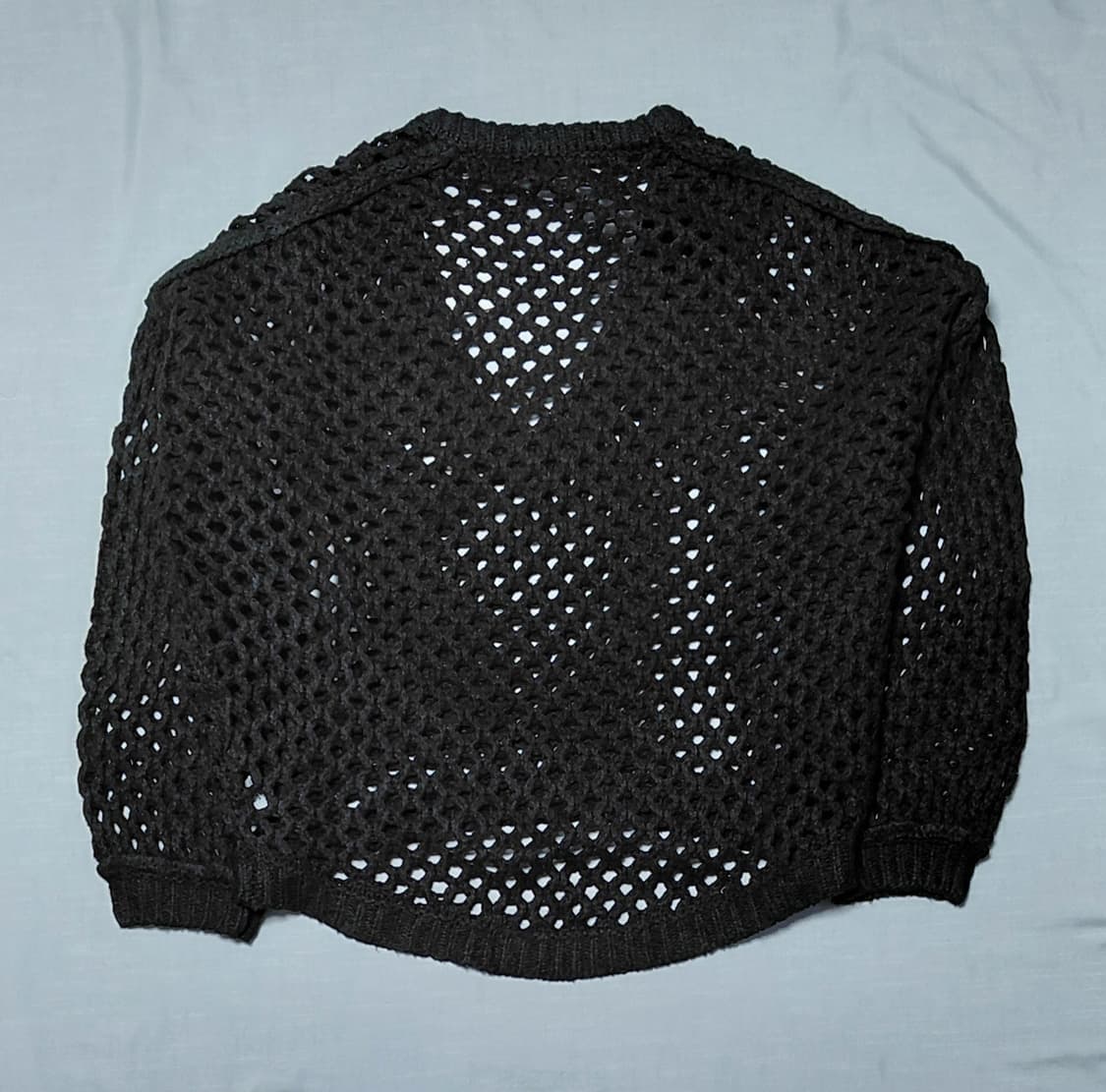 [GRL] 루즈핏 브이넥 그물 니트 (블랙/F사이즈) 상품이미지5