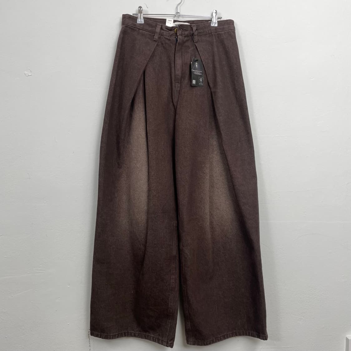 탑드레싱 TOPDRESSING 브라운 알파 와이드 데님팬츠 M 상품이미지6