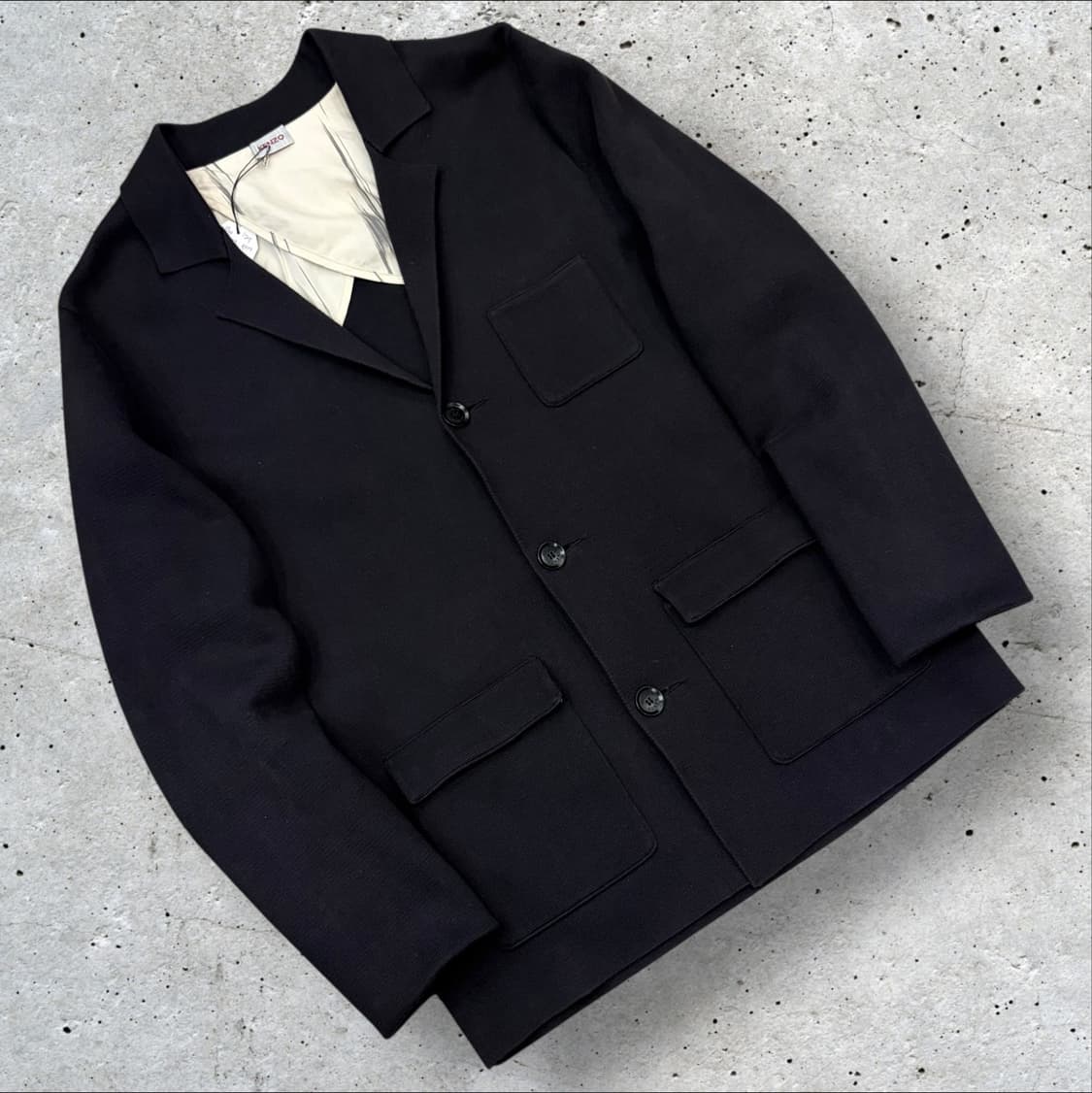 [L] 10ss 겐조 빈티지 수입택 블랙 포켓 자켓 C818 상품이미지1