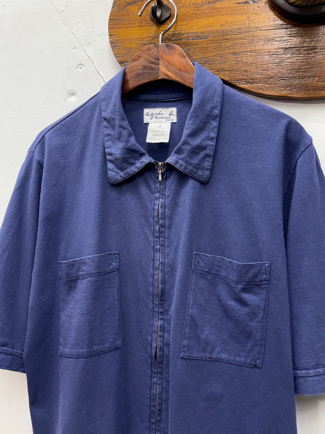 agnès b. Homme Zip-up Short Sleeve Jerse 상품이미지1