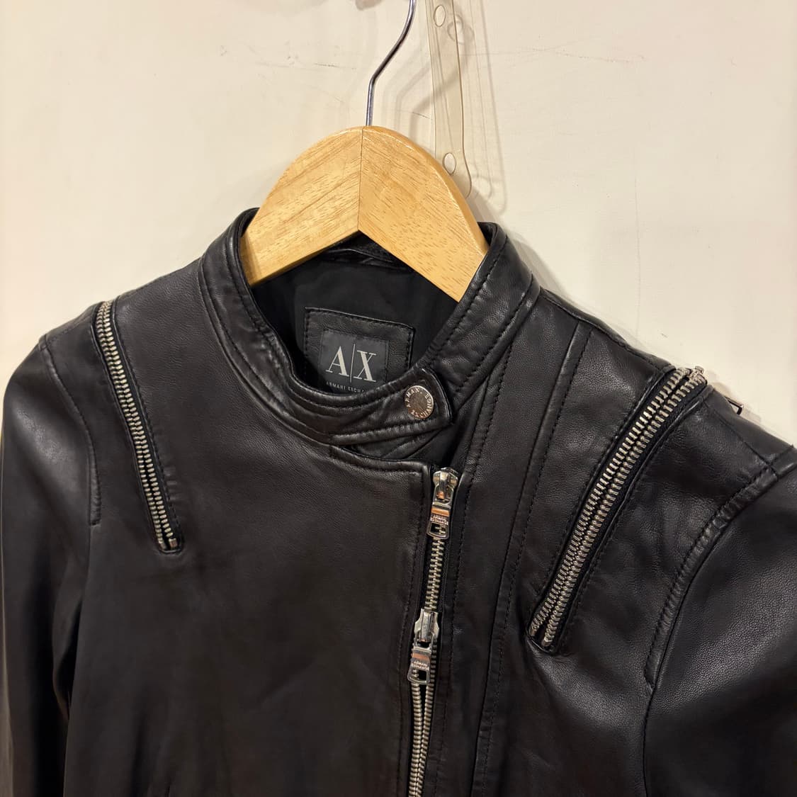 아르마니 사선레더자켓 상품이미지3