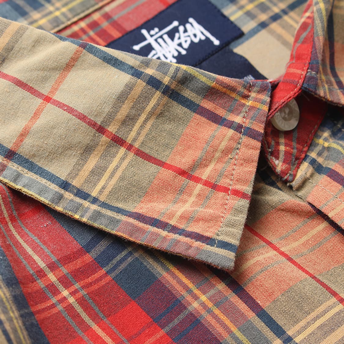  STUSSY "Red Beige Check Shirts" 상품이미지6