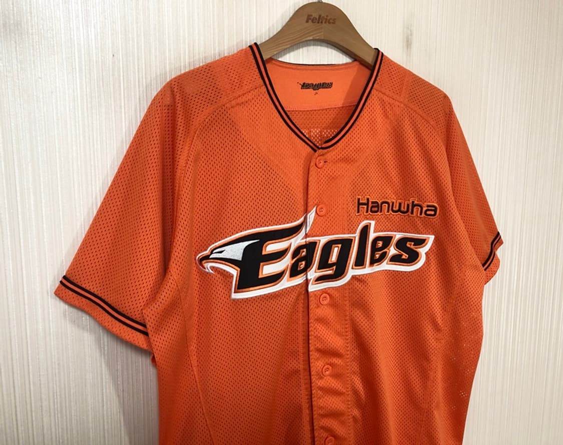 KBO 한화이글스 오렌지홈 유니폼/져지 100 #52 김태균 상품이미지6