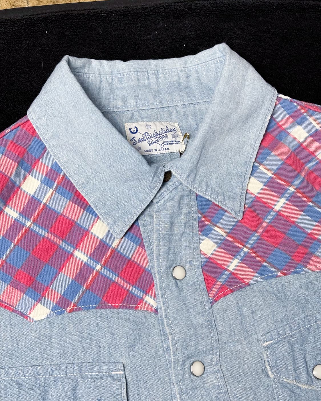 일본빈티지 클래식 빈티지 데님 셔츠 상품이미지3