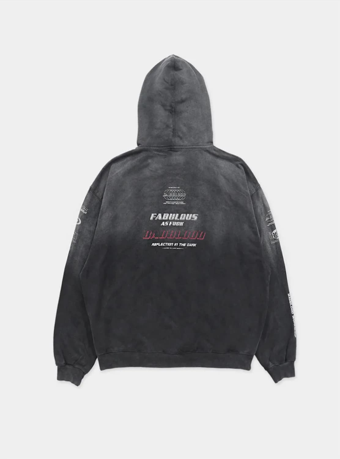 배드블러드 F1 올드이펙트 후드 - 블랙 L 상품이미지3