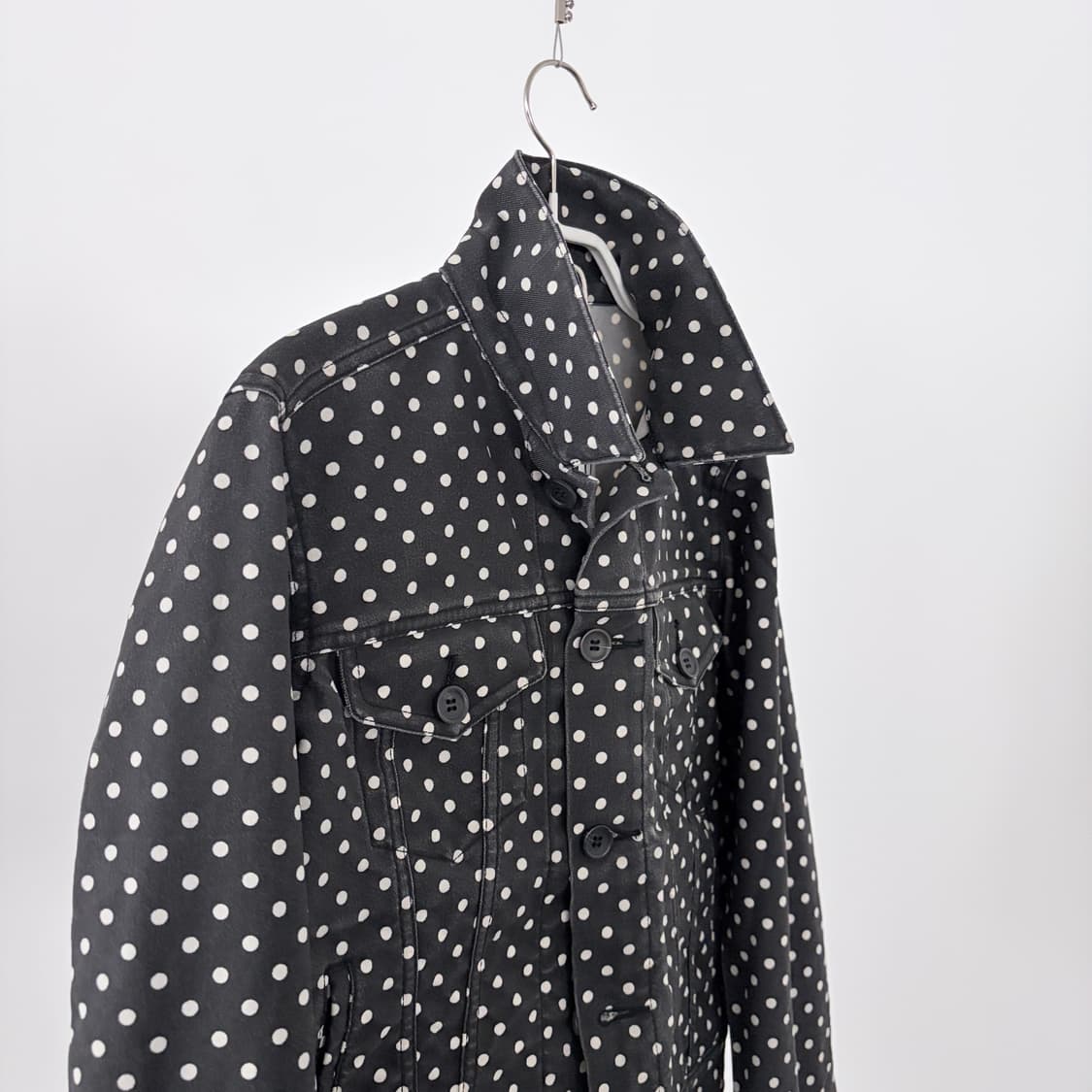Waxed Polka Dot Panel Jacket 상품이미지5