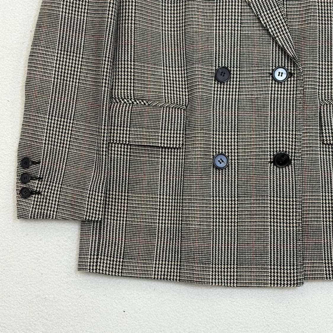 STUDIO TOMBOY 체크 더블 브레스티드 블레이저 90 상품이미지2