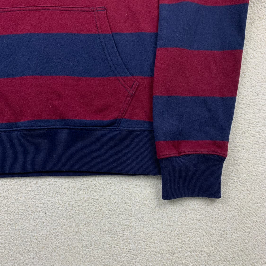 폴로 랄프로렌 포니로고 네이비/버건디 스트립 럭비 후드티 상품이미지6