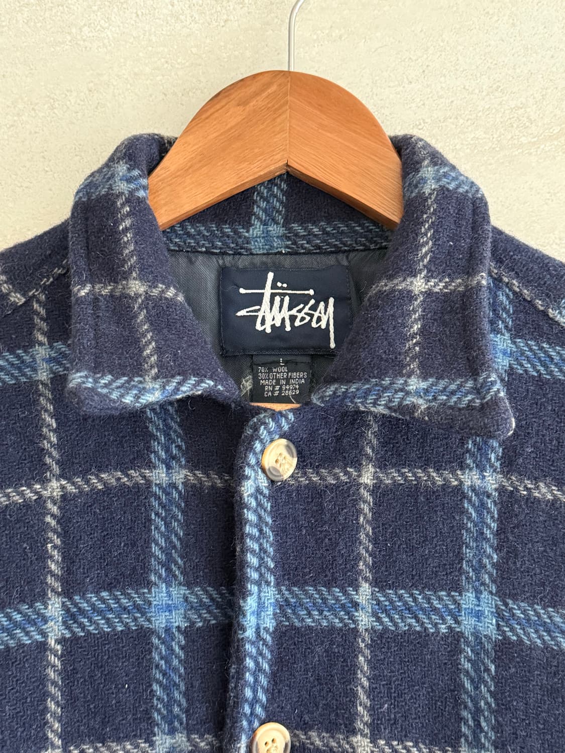 90-00s 스투시 플레이드 플란넬 셔츠 상품이미지3