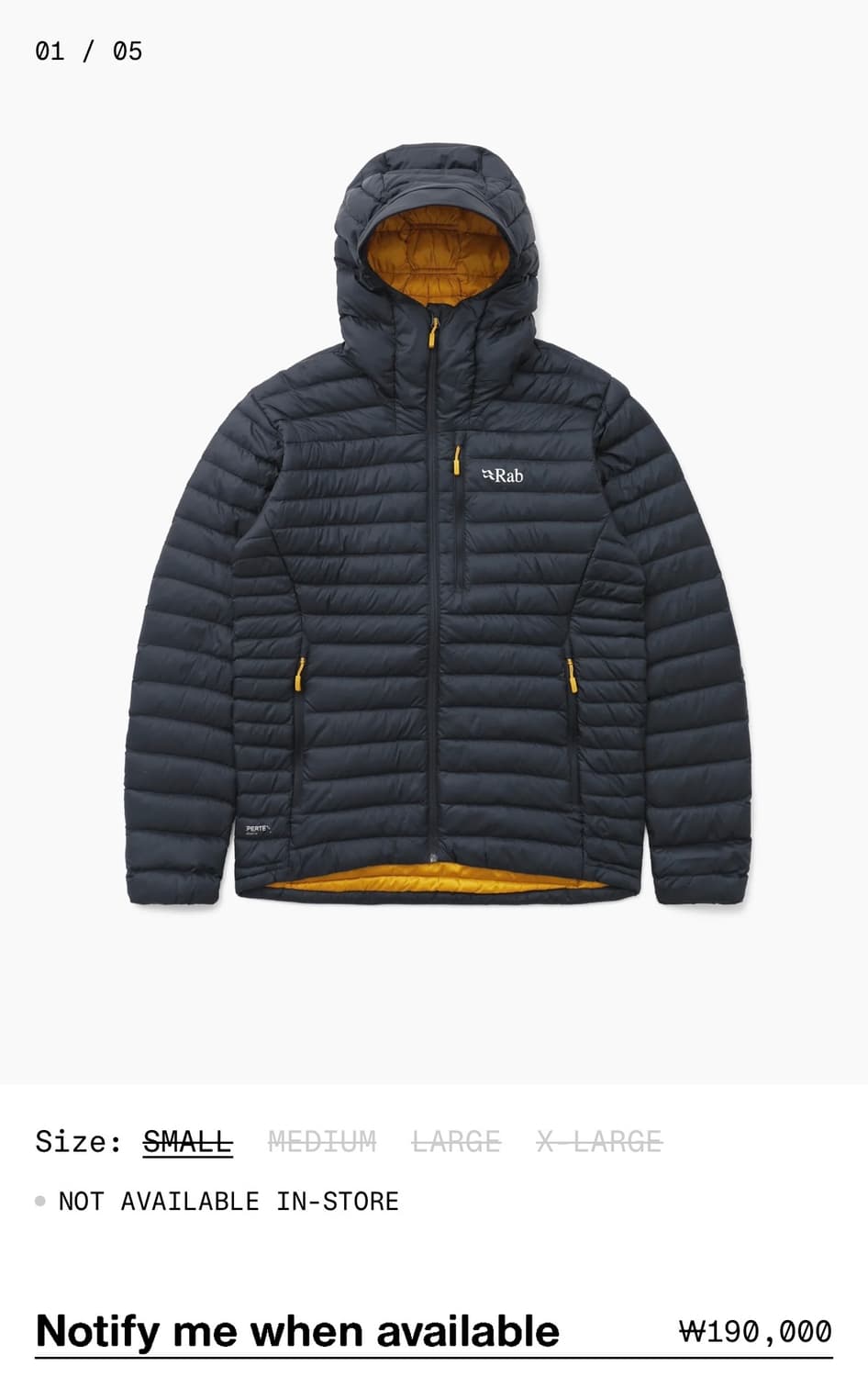 S) Rab 경량패딩 상품이미지1