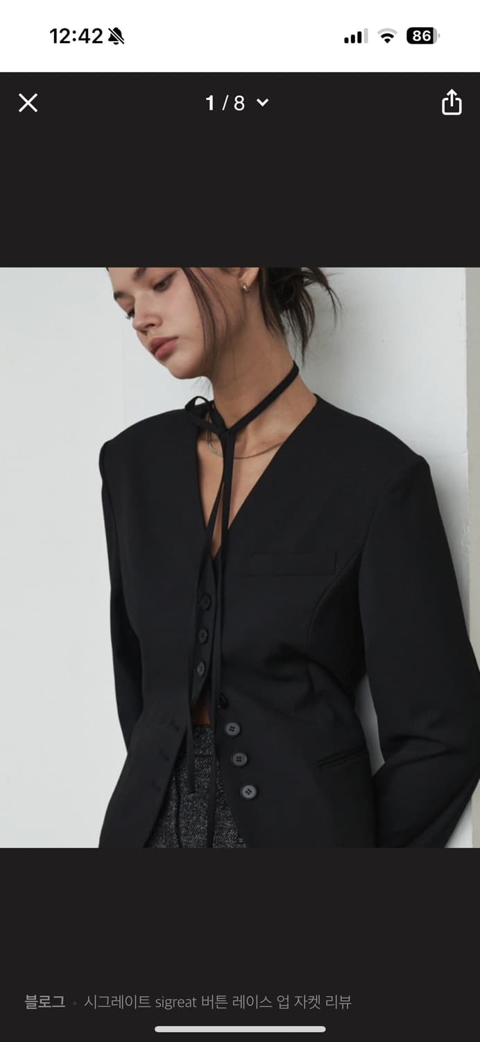 시그레이트 버튼 레이스 업 자켓 sigreat 상품이미지5