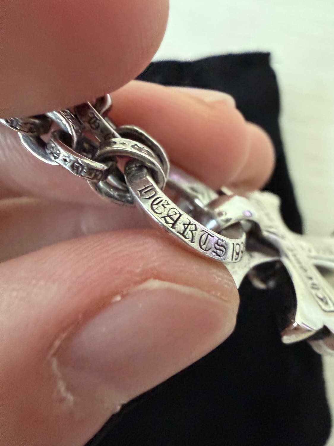 크롬하츠 스몰 크로스 페이퍼체인 일체형 상품이미지6