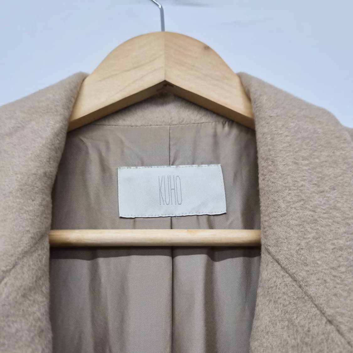 구호 베이지색 롱 코트 여성 S 상품이미지4