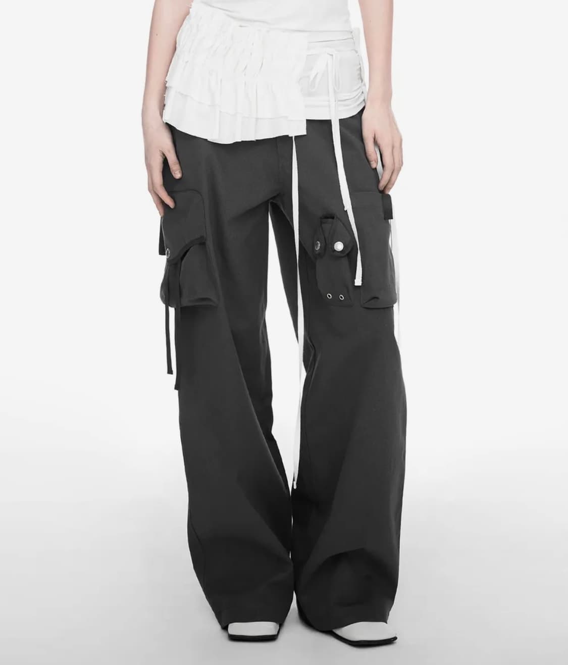 나체 스트랩 와이드 카고팬츠  상품이미지1